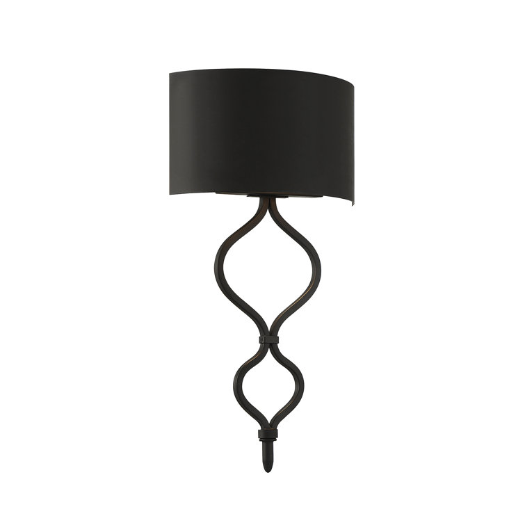 Matte Black Curved Metal LED Wall Sconce