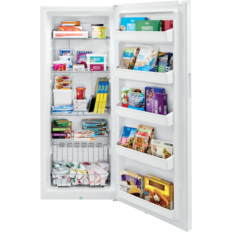 White 13 cu. ft. Frost-Free Upright Freezer with LED Lighting