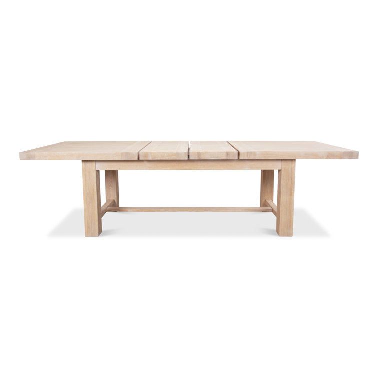 Contemporary Extendable Oak Dining Table for Six