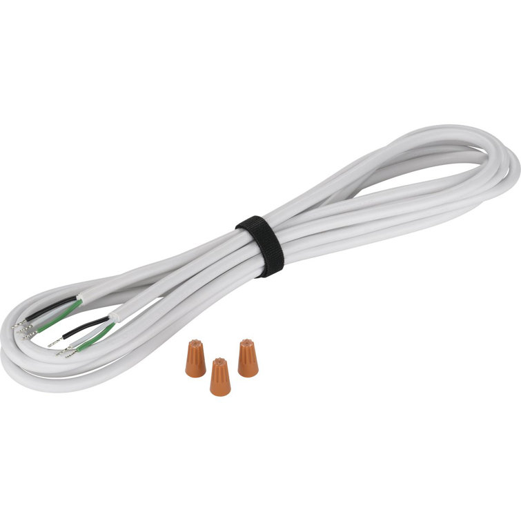 150-Inch White Rubber-Cased Field Cuttable Cord