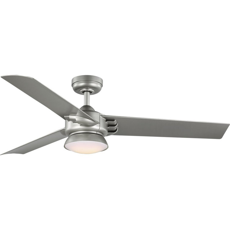 Edwidge 52'' Painted Nickel Ceiling Fan with LED Light