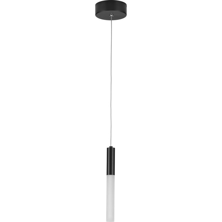 Kylo 13" Matte Black Frosted Glass LED Pendant Light