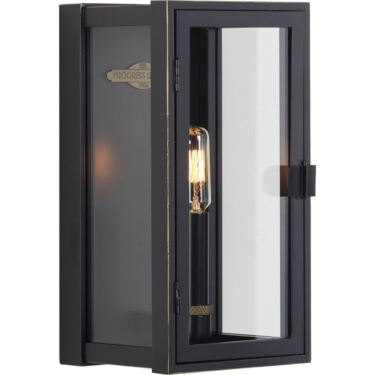 Oil Rubbed Bronze Outdoor Wall Lantern with Clear Glass