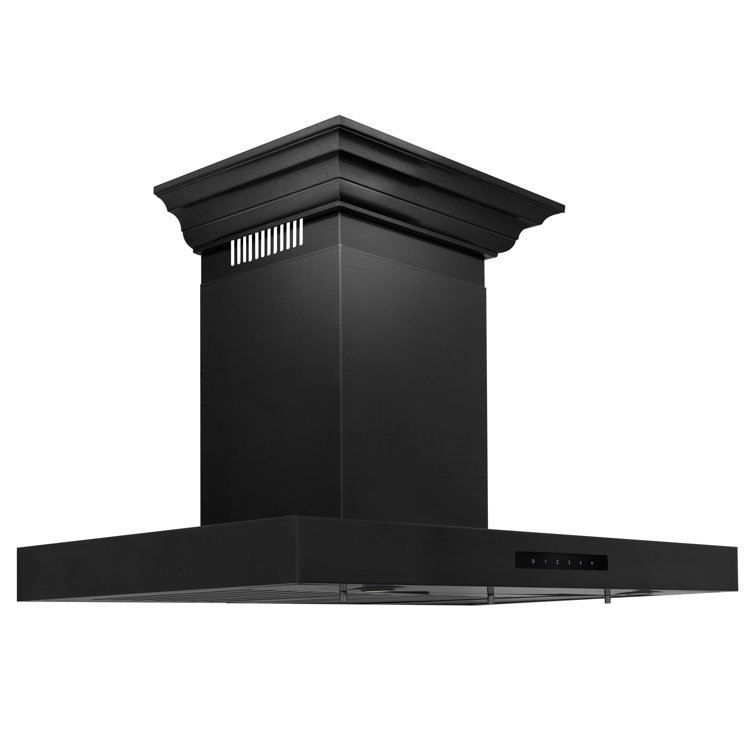 ZLINE 30 in. Convertible Vent Wall Mount Range Hood in Stainless Steel W/ Crown Molding (KECRN-30)