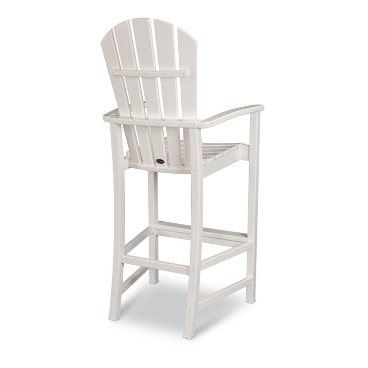 White Eco-Friendly Recycled Plastic Outdoor Bar Chair