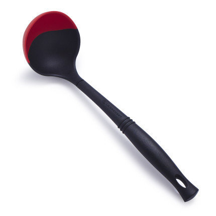 Cerise Red and Black Nylon Silicone Soup Ladle