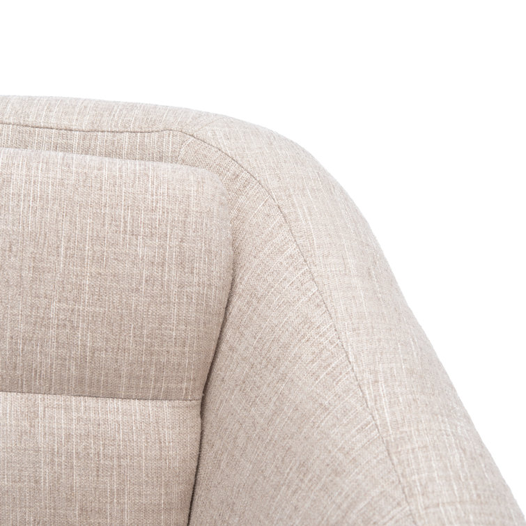Belladonna Mid-Century Chic Oatmeal Linen Loveseat with Gold Legs