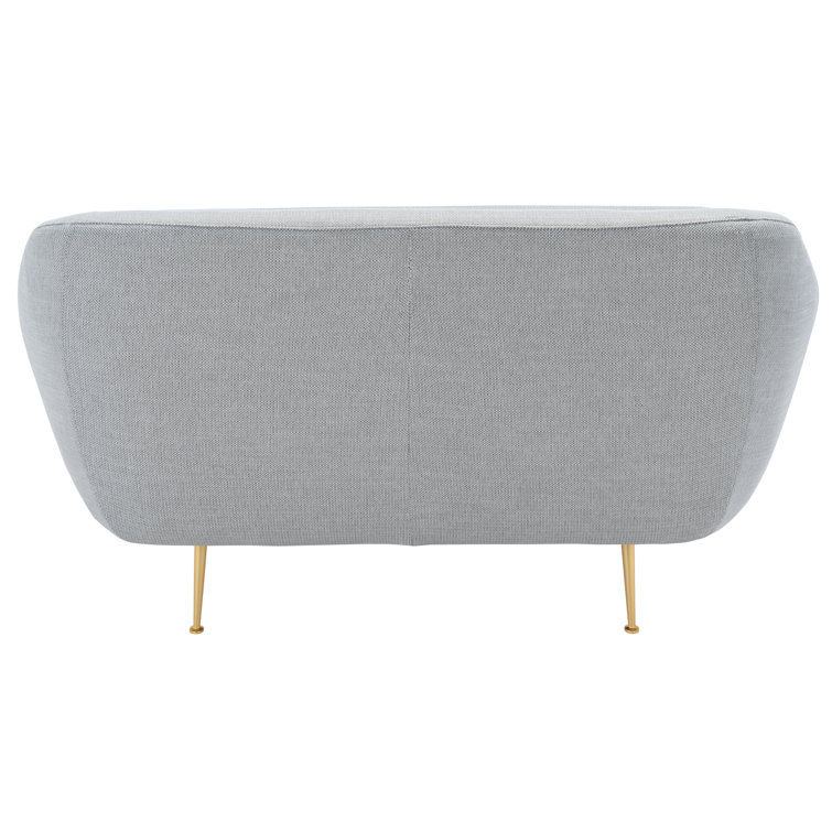 Mid-Century Chic Belladonna 56'' Light Gray Fabric Loveseat