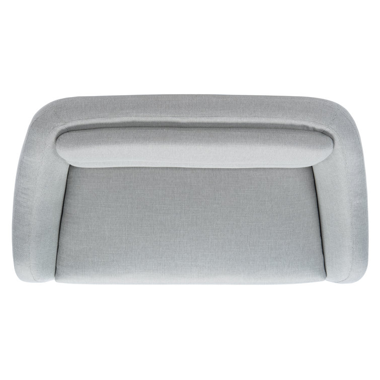 Mid-Century Chic Belladonna 56'' Light Gray Fabric Loveseat