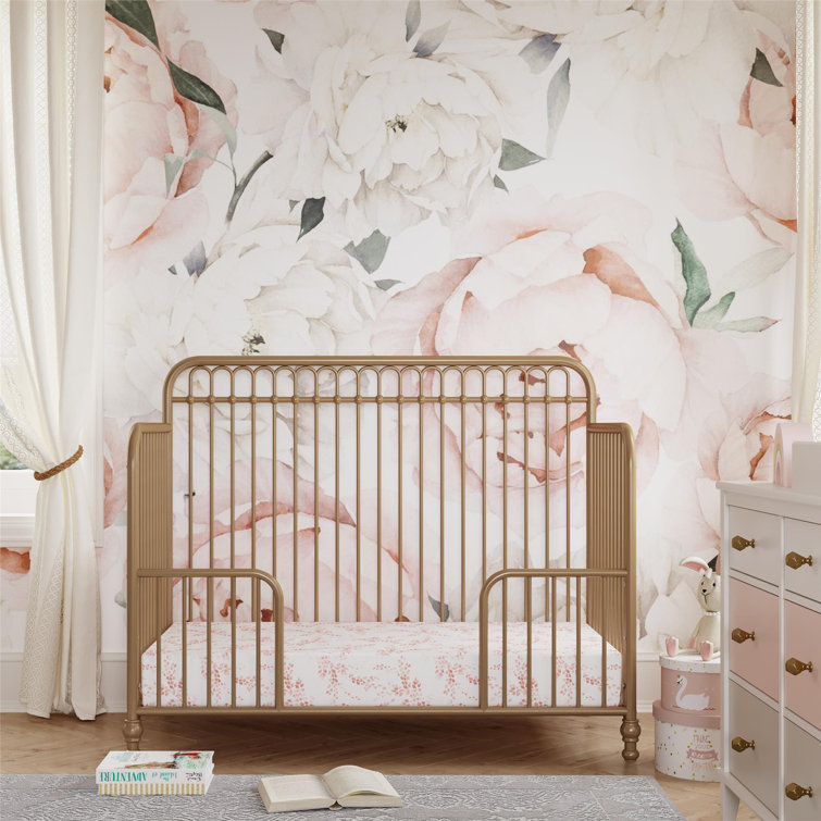 Gold Metal 3-in-1 Convertible Crib with Arched Frame