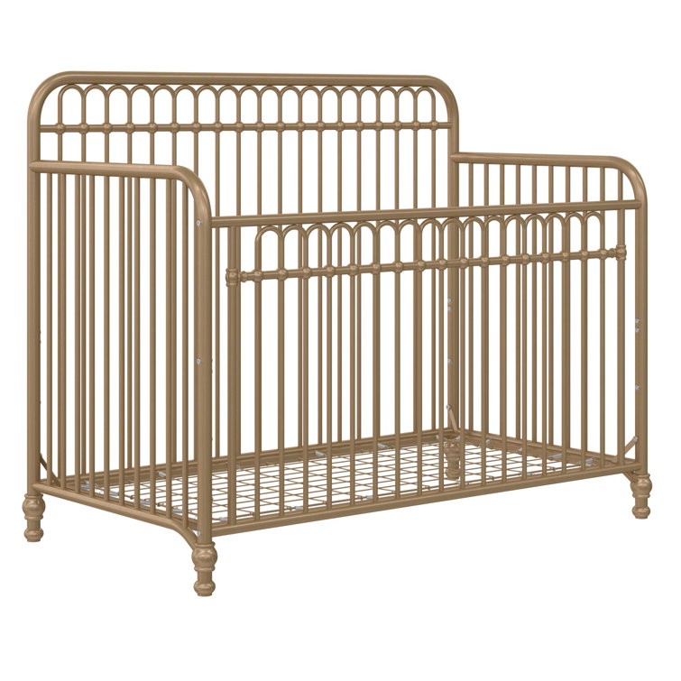 Gold Metal 3-in-1 Convertible Crib with Arched Frame