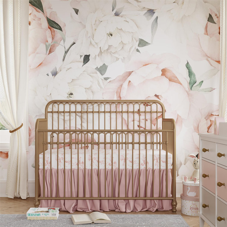 Gold Metal 3-in-1 Convertible Crib with Arched Frame
