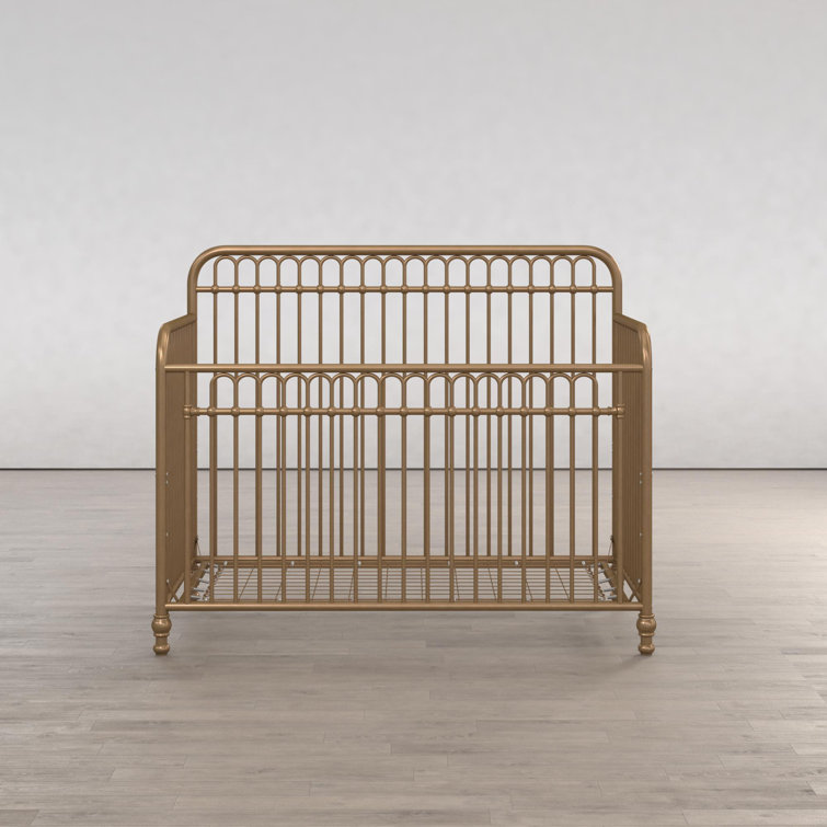 Gold Metal 3-in-1 Convertible Crib with Arched Frame