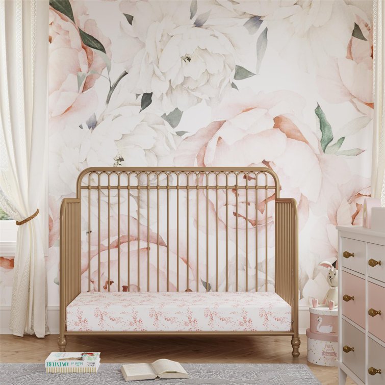 Gold Metal 3-in-1 Convertible Crib with Arched Frame