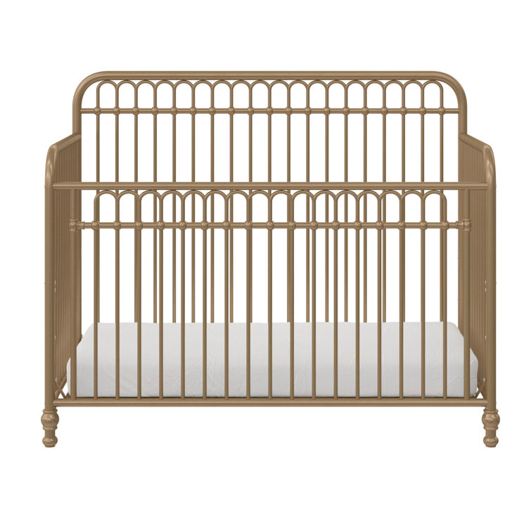 Gold Metal 3-in-1 Convertible Crib with Arched Frame