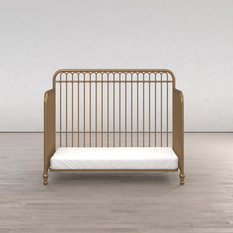 Gold Metal 3-in-1 Convertible Crib with Arched Frame