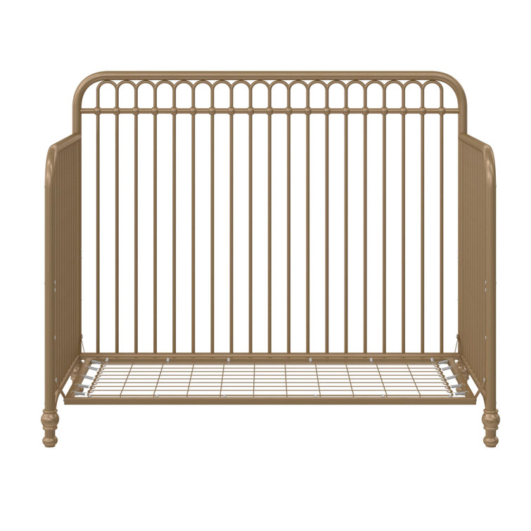 Gold Metal 3-in-1 Convertible Crib with Arched Frame