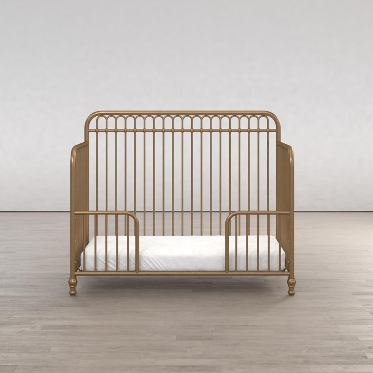 Gold Metal 3-in-1 Convertible Crib with Arched Frame
