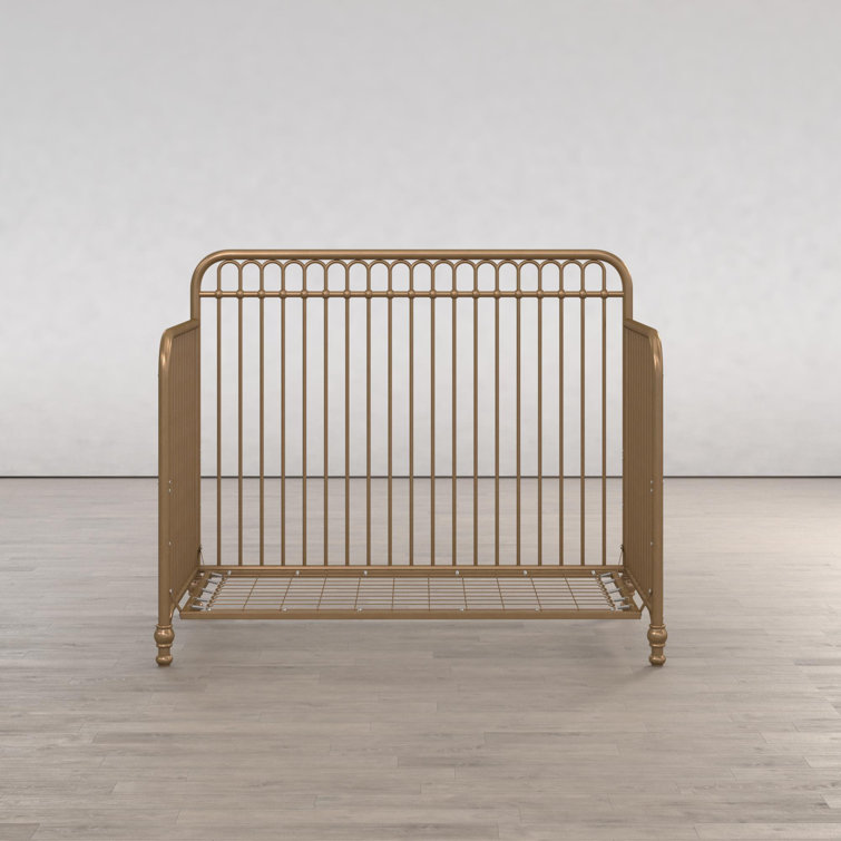 Gold Metal 3-in-1 Convertible Crib with Arched Frame