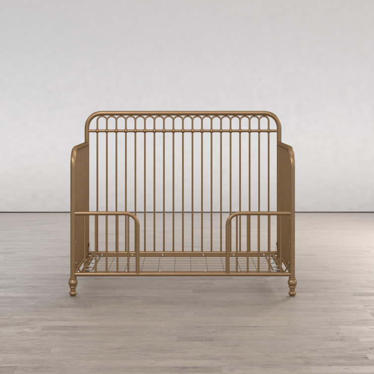 Gold Metal 3-in-1 Convertible Crib with Arched Frame
