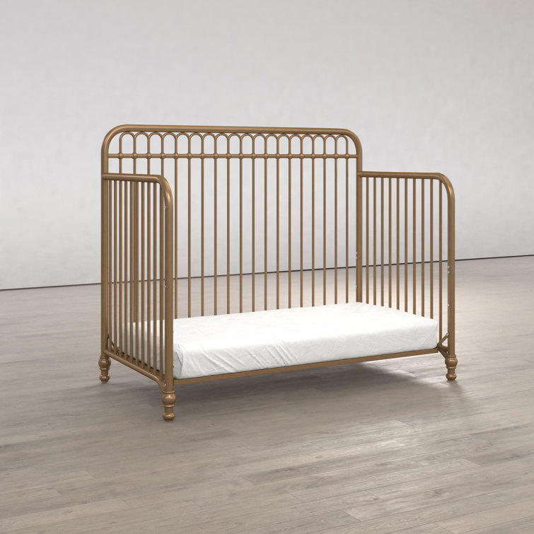 Gold Metal 3-in-1 Convertible Crib with Arched Frame