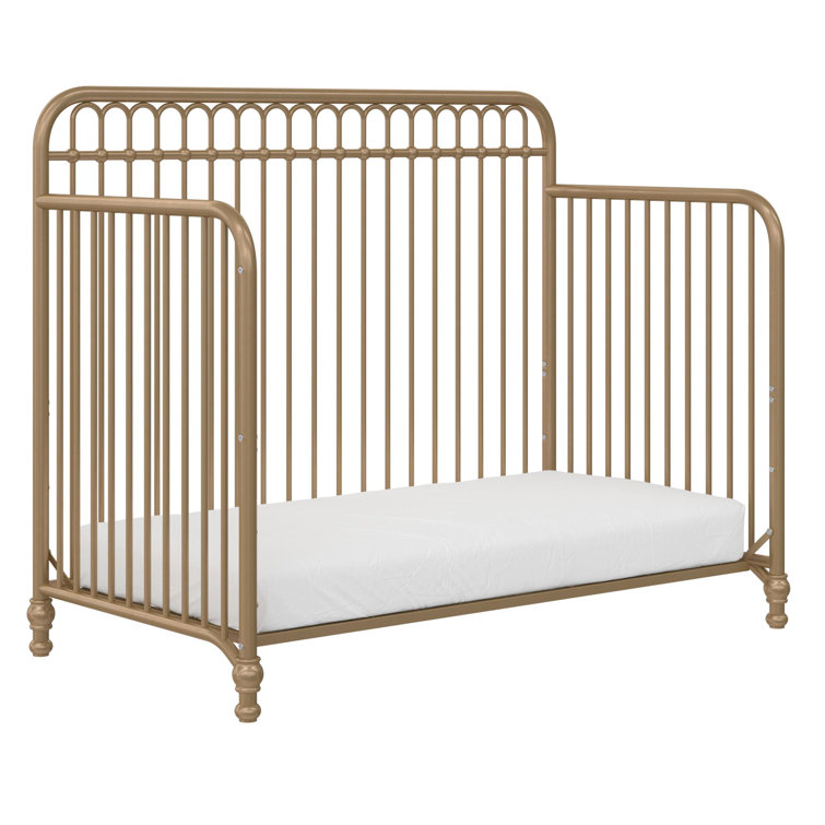Gold Metal 3-in-1 Convertible Crib with Arched Frame