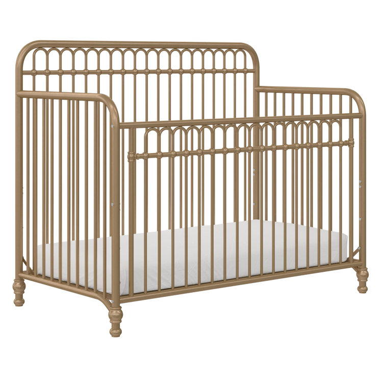 Gold Metal 3-in-1 Convertible Crib with Arched Frame