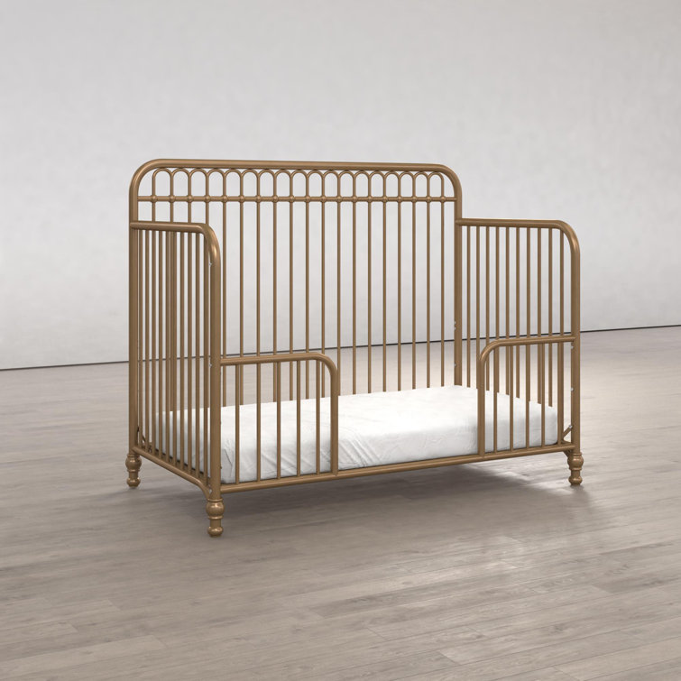 Gold Metal 3-in-1 Convertible Crib with Arched Frame