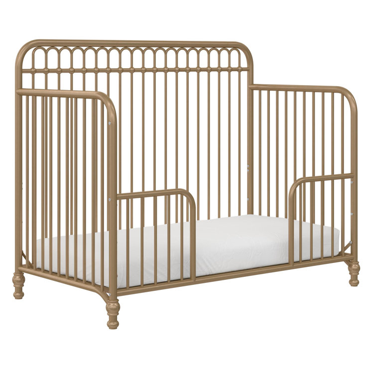 Gold Metal 3-in-1 Convertible Crib with Arched Frame