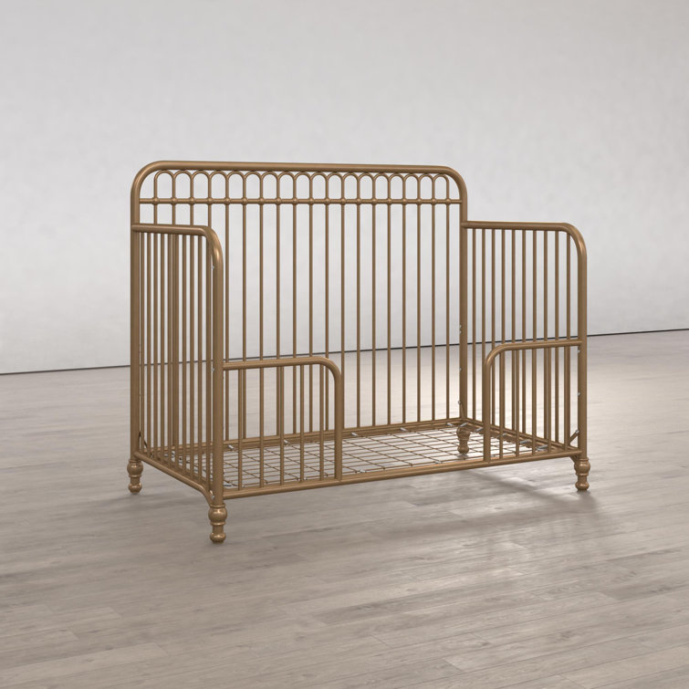 Gold Metal 3-in-1 Convertible Crib with Arched Frame