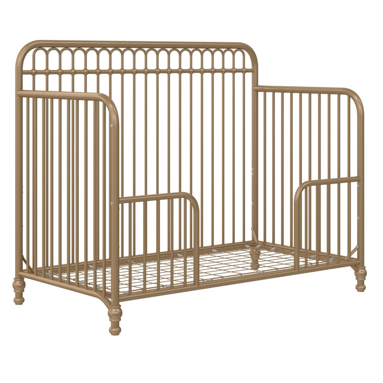 Gold Metal 3-in-1 Convertible Crib with Arched Frame