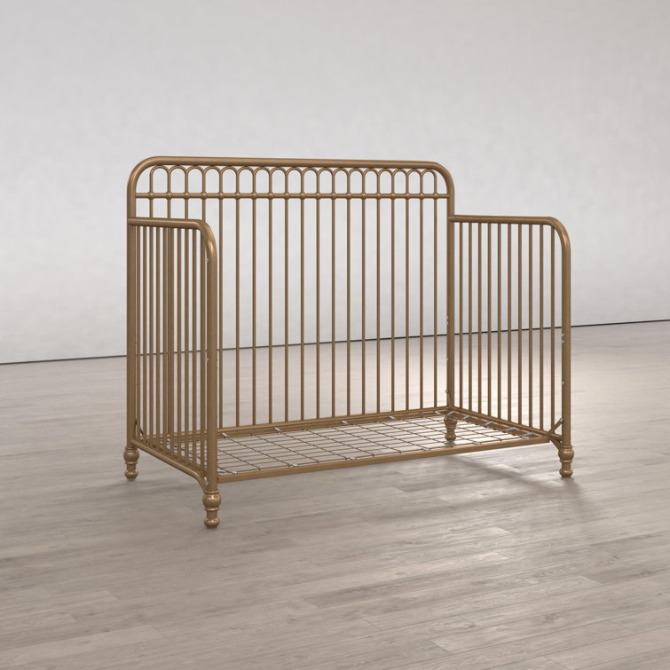 Gold Metal 3-in-1 Convertible Crib with Arched Frame