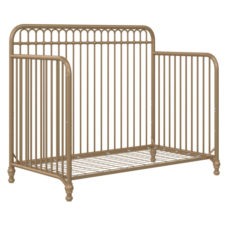 Gold Metal 3-in-1 Convertible Crib with Arched Frame