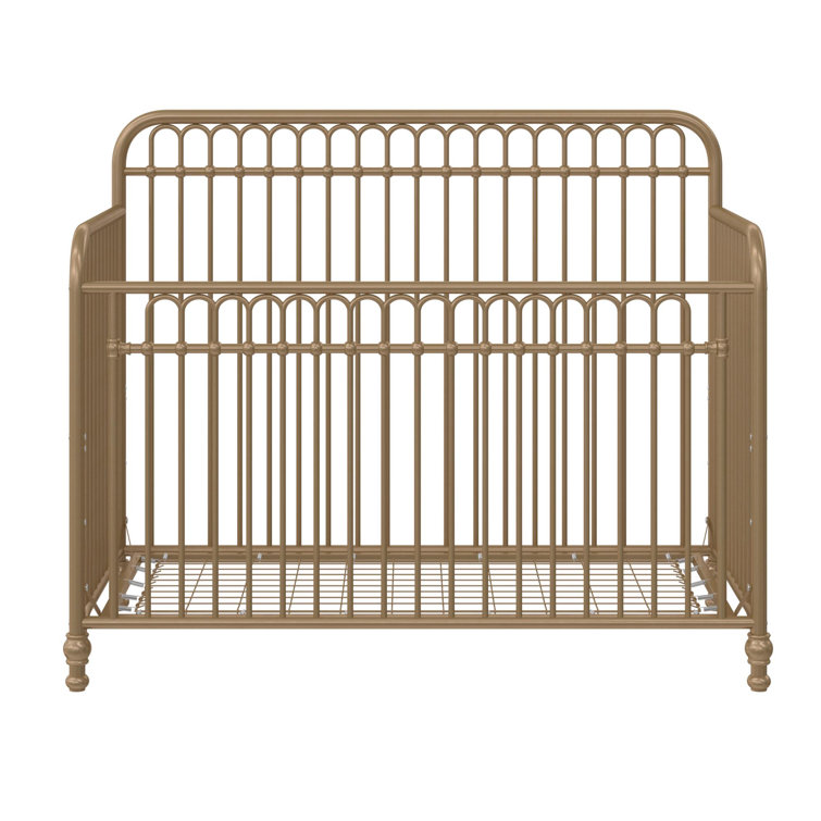 Gold Metal 3-in-1 Convertible Crib with Arched Frame