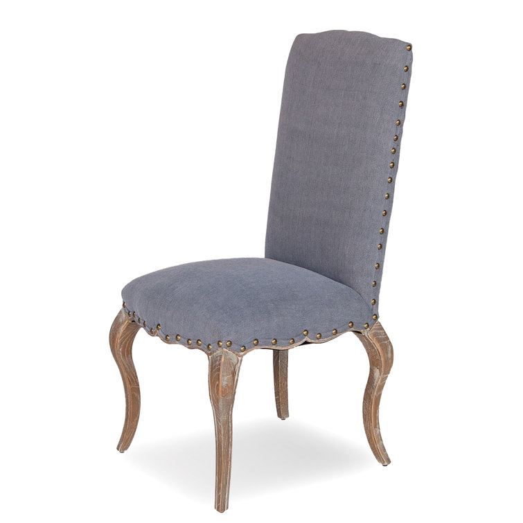 Thorne Blue Linen and Oak Upholstered Dining Chair (Set of 2)