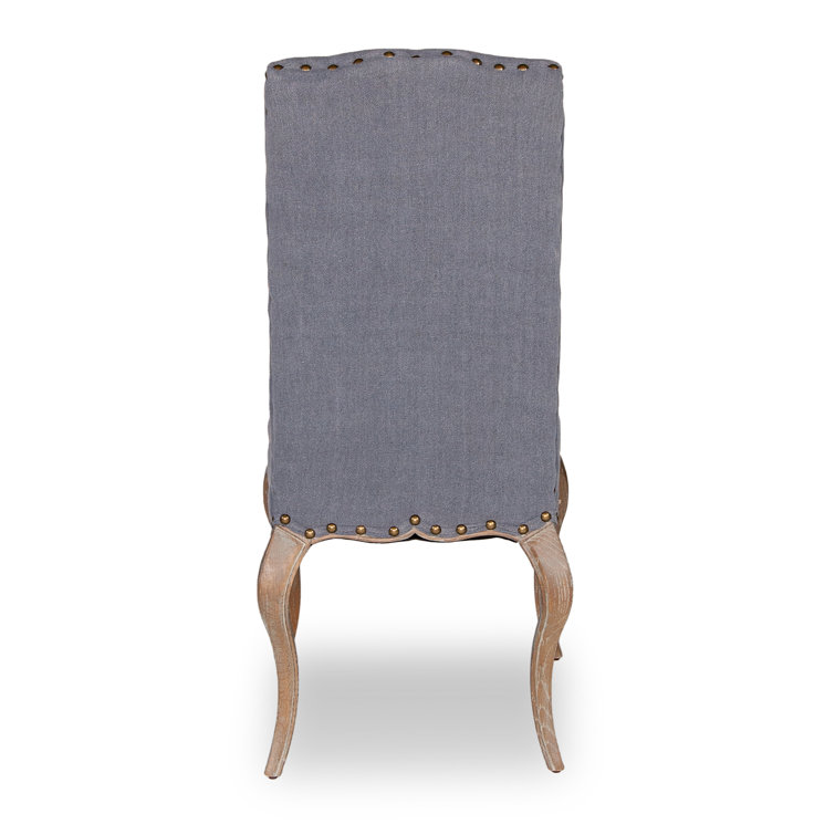 Thorne Blue Linen and Oak Upholstered Dining Chair (Set of 2)