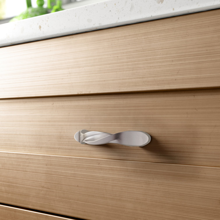 Satin Nickel Brushed Arch Cabinet Pull with Mounting Hardware
