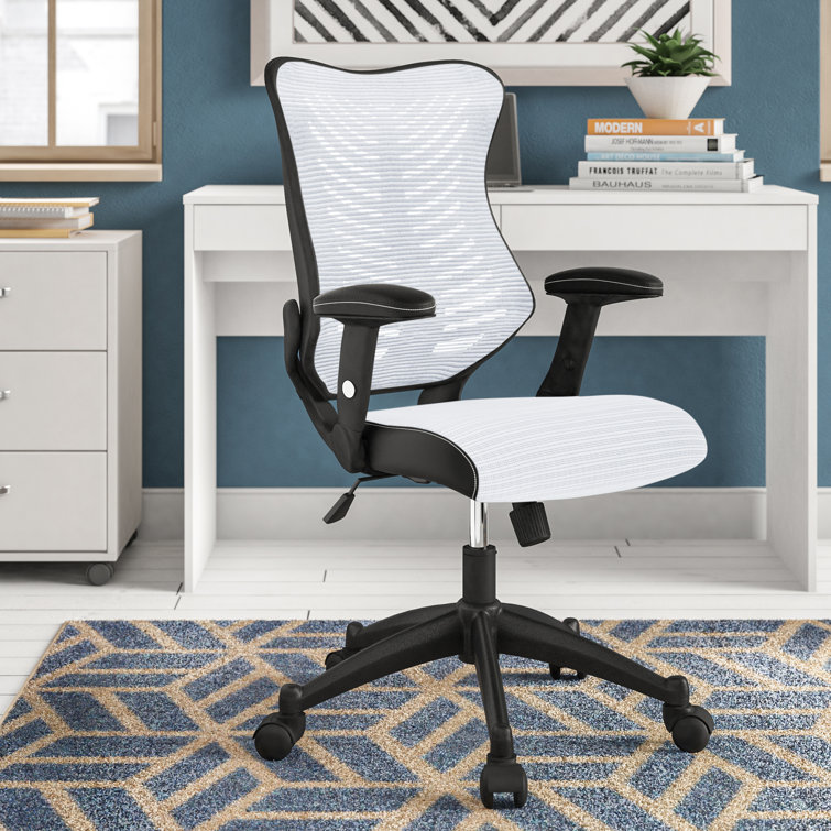 Elevate White Mesh High-Back Adjustable Executive Office Chair