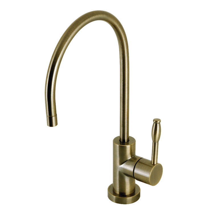 Antique Brass Single-Handle Water Filtration Faucet