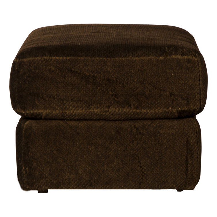 Jackson 44" Chocolate Upholstered Ottoman with Plush Cushion