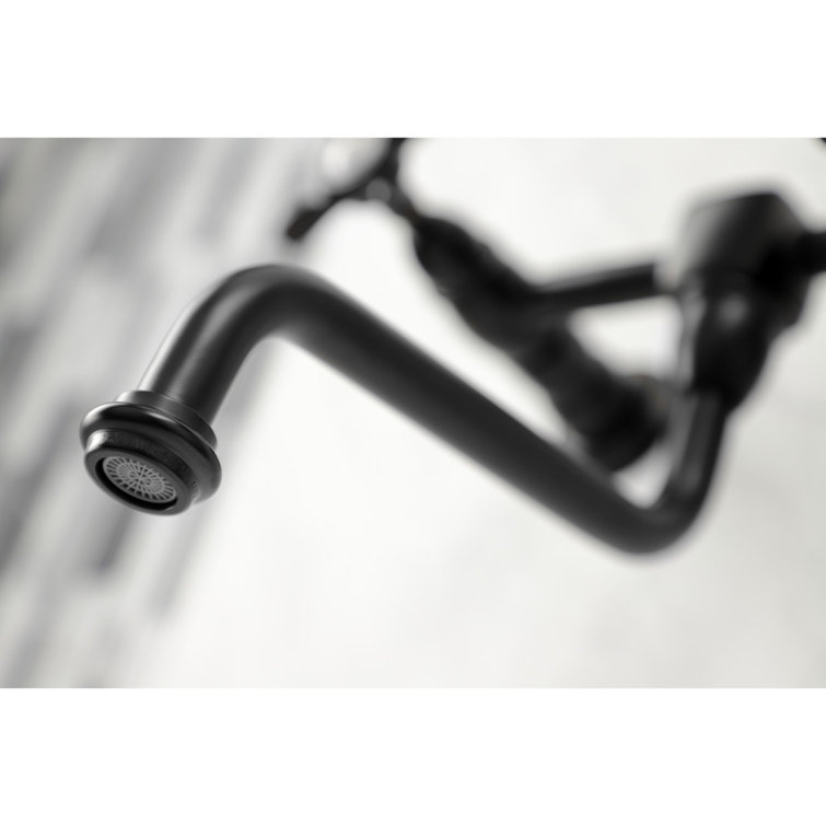 Essex Elegance Matte Black Nickel Wall Mount Bathroom Faucet