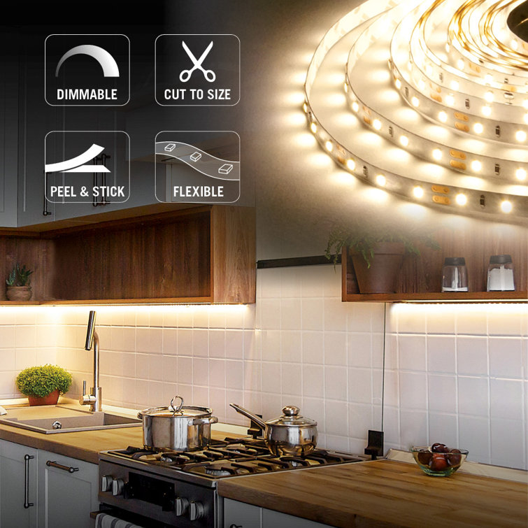 Warm White 32.8ft Battery Powered LED Tape Light