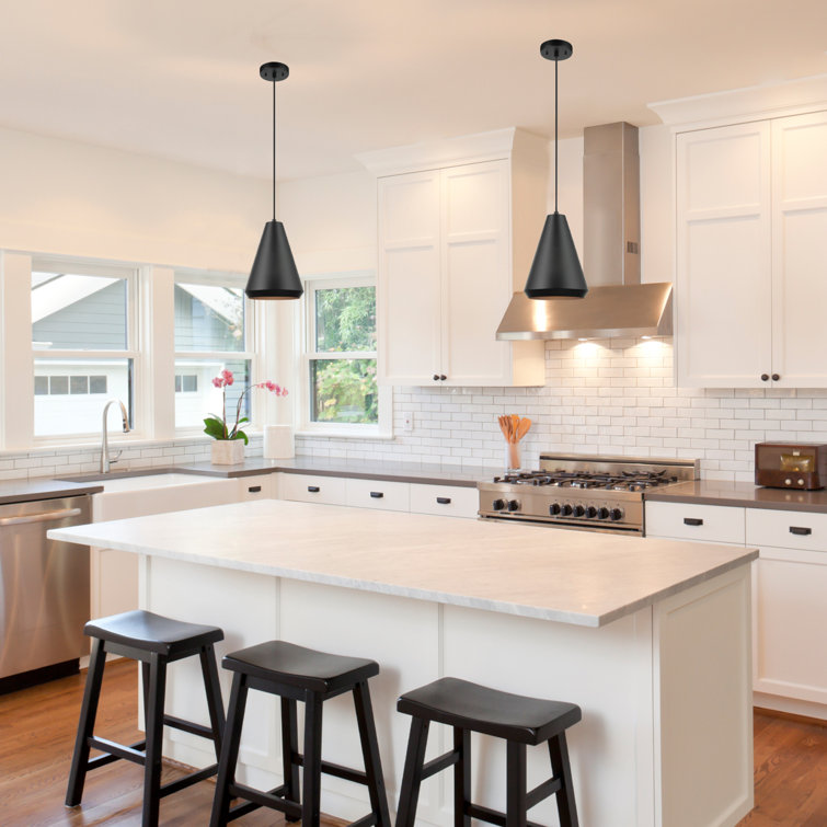Harvey Matte Black Mini Pendant Light with LED Option