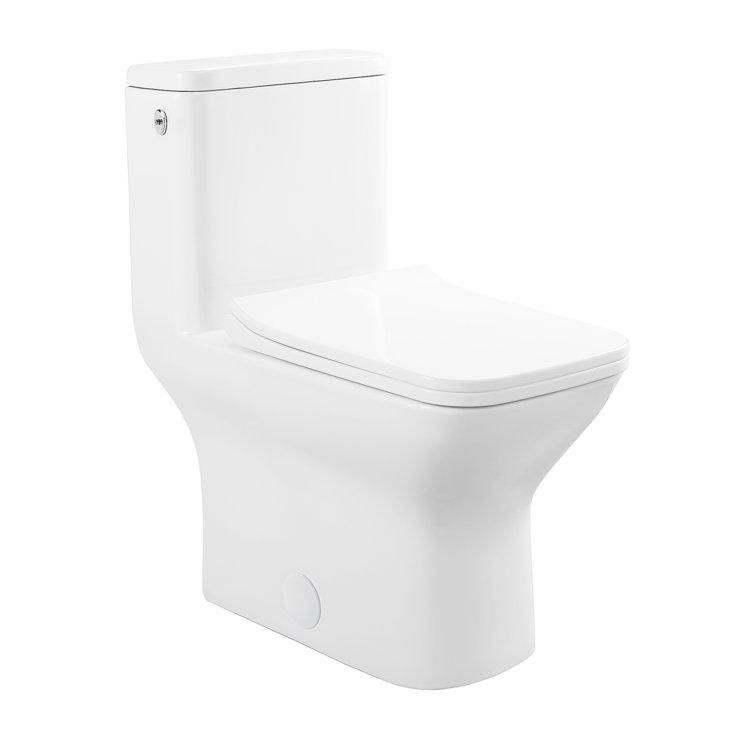 White High Efficiency Touchless Dual Flush One-Piece Toilet