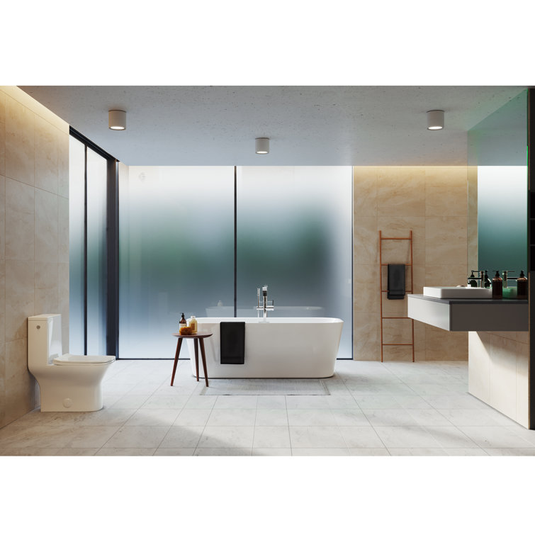 White High Efficiency Touchless Dual Flush One-Piece Toilet