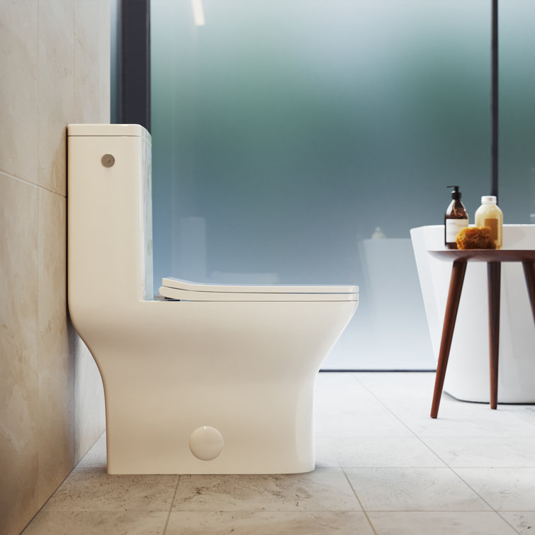 White High Efficiency Touchless Dual Flush One-Piece Toilet