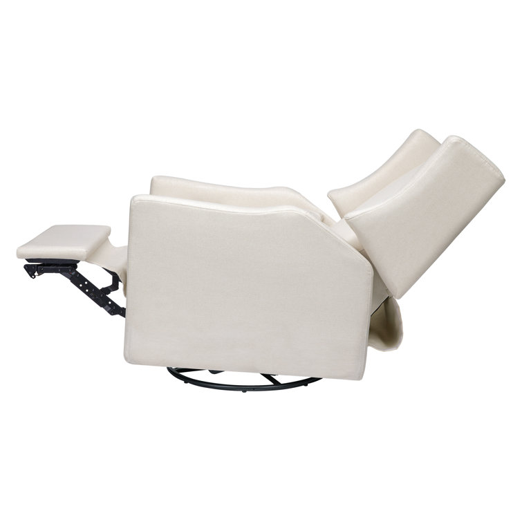 Eco-Weave Cream Performance Swivel Recliner Armchair with USB