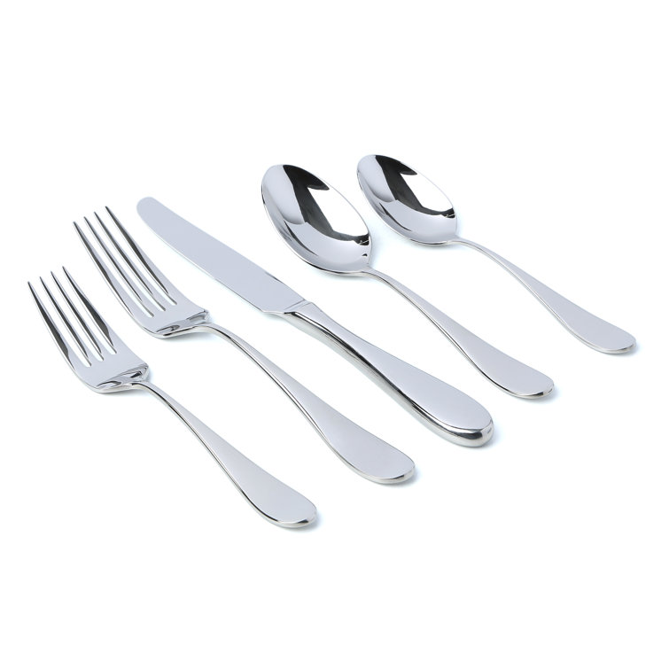 Dalton Polished Stainless Steel 5-Piece Flatware Set