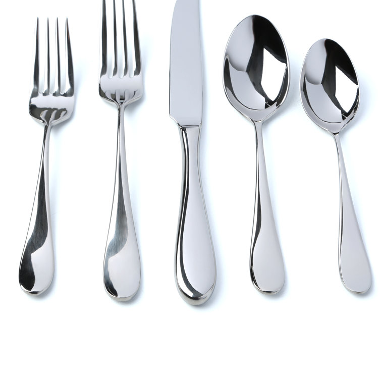 Dalton Polished Stainless Steel 5-Piece Flatware Set