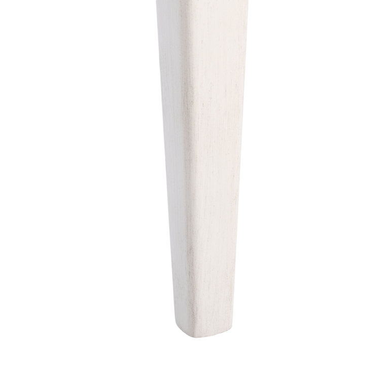 Benicio White and Natural Rattan Coastal Side Chair